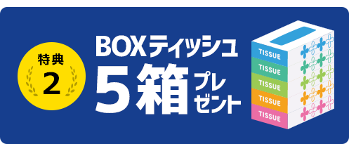 特典2 BOXティッシュ5箱プレゼント